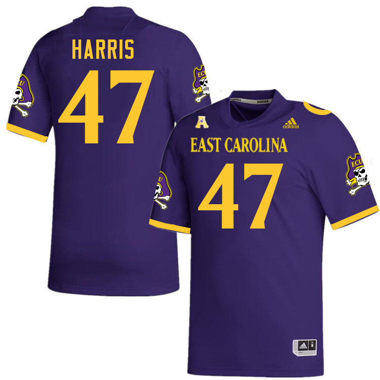 Rahjai Harris ECU Jersey,East Carolina Pirates #47 Rahjai Harris Jersey Youth College-Purple